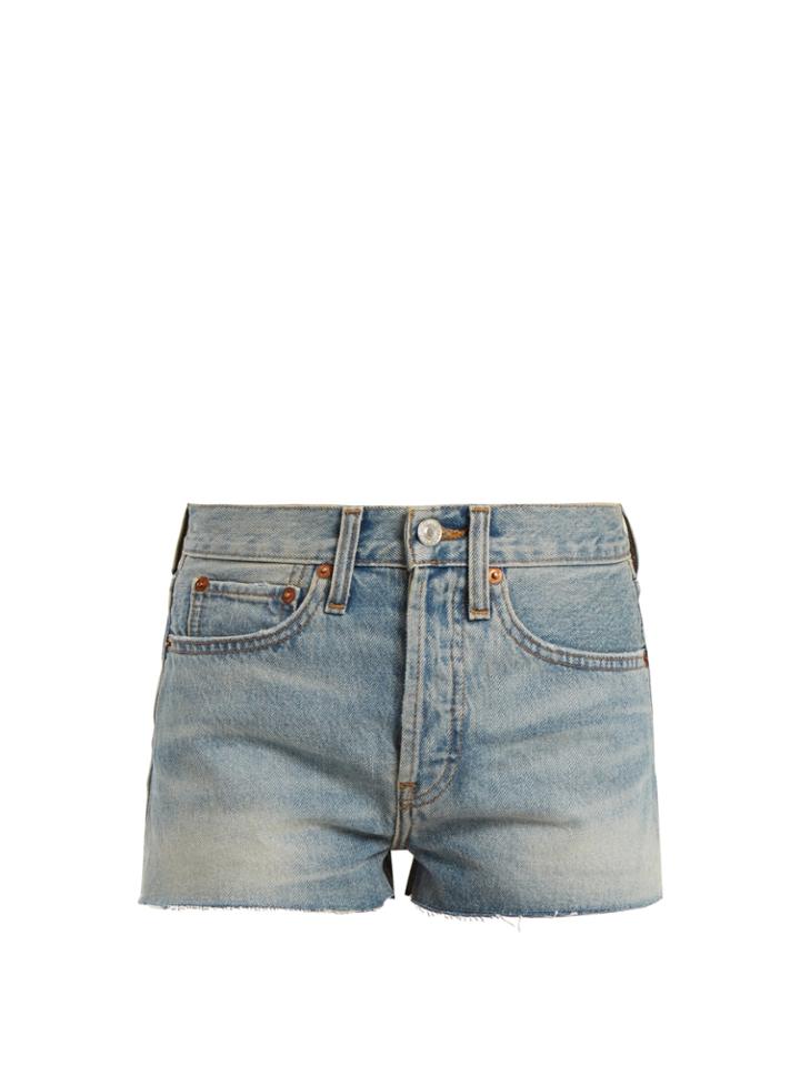 Re/done Originals Originals The Short Mid-rise Denim Shorts