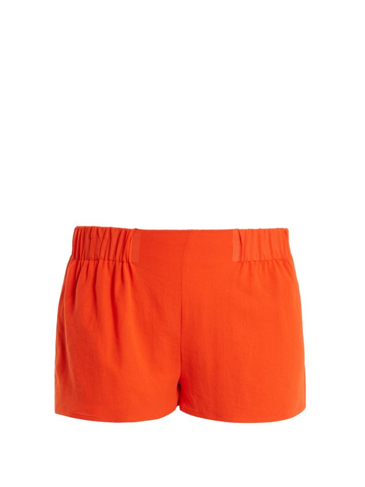 Casa Nata Elasticated-waist Cotton-gauze Shorts