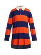 Matchesfashion.com Gucci - Oversized Striped Wool Polo Top - Womens - Orange Multi