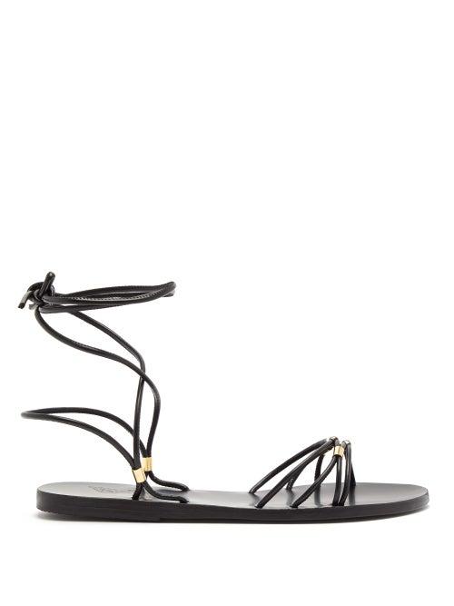 Matchesfashion.com Ancient Greek Sandals - Persida Wraparound Leather Sandals - Womens - Black Gold
