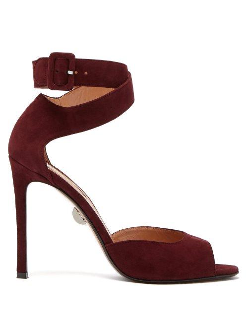 Matchesfashion.com Samuele Failli - Jerry Suede Sandals - Womens - Burgundy