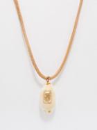 Dezso - Cowrie Shell, Aquamarine & 18kt Rose Gold Necklace - Womens - Multi