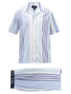 Polo Ralph Lauren - Logo-embroidered Striped Cotton-twill Pyjamas - Mens - Blue White