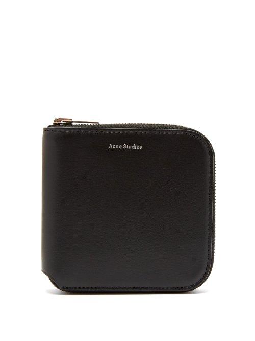 Matchesfashion.com Acne Studios - Csarite S Leather Zip Around Wallet - Mens - Black