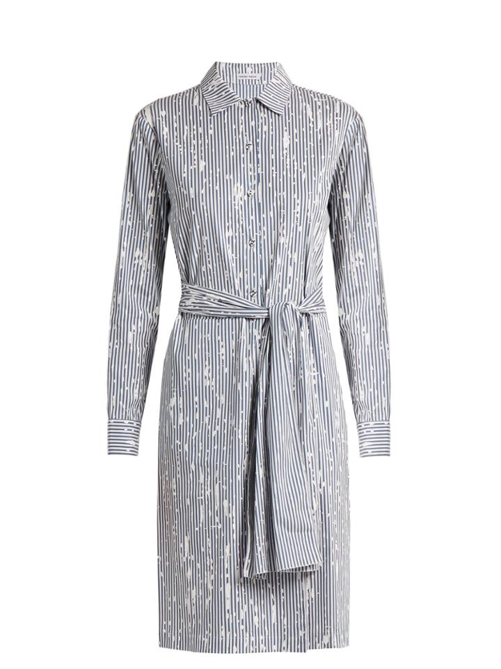 Tomas Maier Painter Striped Cotton-blend Poplin Dress