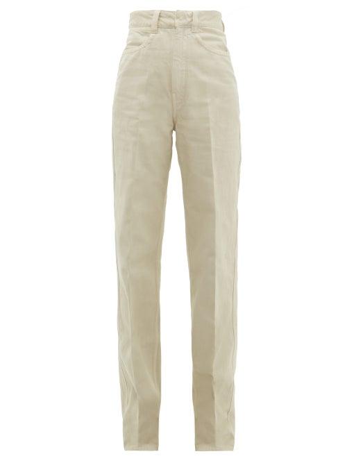 Matchesfashion.com Lemaire - High Rise Straight Leg Jeans - Womens - Ivory
