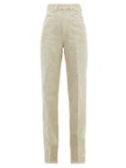 Matchesfashion.com Lemaire - High Rise Straight Leg Jeans - Womens - Ivory
