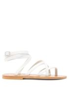 Matchesfashion.com K.jacques - Zenobie Wraparound Leather Sandals - Womens - White