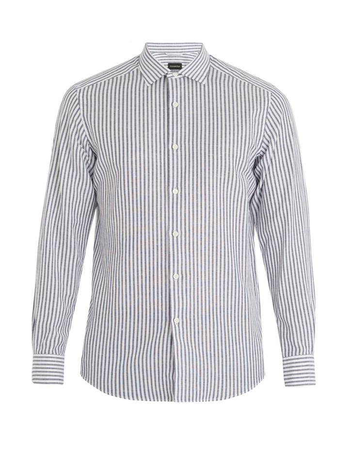 Ermenegildo Zegna Striped Linen Shirt