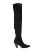 Matchesfashion.com Aquazzura - Shoreditch 70 Suede Knee High Boots - Womens - Black