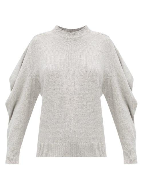 Matchesfashion.com Proenza Schouler - Draped-sleeve Cashmere Sweater - Womens - Grey