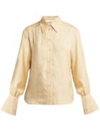 Matchesfashion.com Chlo - Baroque Logo Jacquard Blouse - Womens - Beige