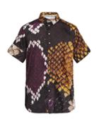 Matchesfashion.com Marques'almeida - Python Print Short Sleeved Satin Shirt - Mens - Multi