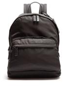 Matchesfashion.com Prada - Zip Pocket Leather Trimmed Backpack - Mens - Black