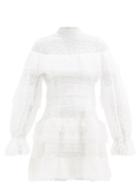 Matchesfashion.com Carolina Herrera - Tiered Floral-embroidered Tulle Dress - Womens - Ivory