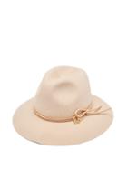 Ruslan Baginskiy - Leather-trim Felt Fedora - Womens - Beige