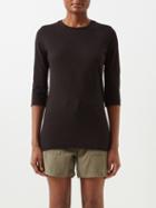 Raey - Half-sleeve Recycled Cotton-blend Jersey T-shirt - Womens - Black
