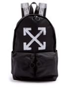 Off-white Brushed Cross-fire Cotton-canvas Backpack