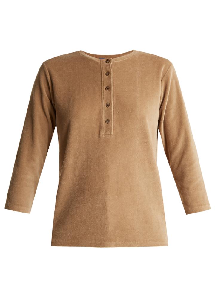 M.i.h Jeans Anita Velvet Henley Top
