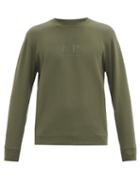 Matchesfashion.com C.p. Company - Applied-logo Cotton-jersey Sweatshirt - Mens - Green