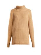 Matchesfashion.com Nili Lotan - Anitra Roll Neck Wool Blend Sweater - Womens - Camel