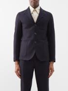 Oliver Spencer - Solms Wool And Cotton Blazer - Mens - Navy