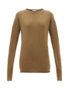 Raey - Raw-trim Merino Wool Crew-neck Sweater - Womens - Gold