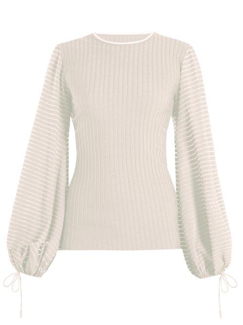Matchesfashion.com Roksanda - Saida Ribbed Knit Top - Womens - White