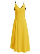 Matchesfashion.com Roland Mouret - Hooper Asymmetric Wool Dress - Womens - Yellow