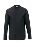 Matchesfashion.com Jil Sander - Monday P.m. Band-collar Cotton-faille Shirt - Mens - Black