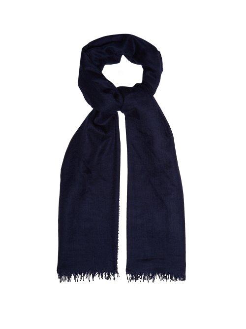 Matchesfashion.com Begg & Co. - Staffa Cashmere And Silk Blend Scarf - Mens - Navy