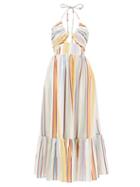 Ale Mais - Axum Striped Organic-cotton Poplin Dress - Womens - Multi Stripe