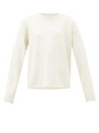 Matchesfashion.com Maison Margiela - Raw-edge Cotton-blend Sweater - Womens - Cream
