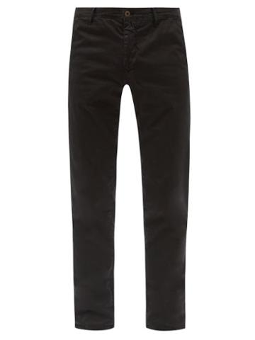 Mens Rtw Incotex - Cotton-blend Slim-leg Chino Trousers - Mens - Black