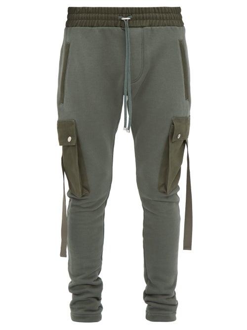 Matchesfashion.com Amiri - Canvas Trimmed Track Pants - Mens - Green