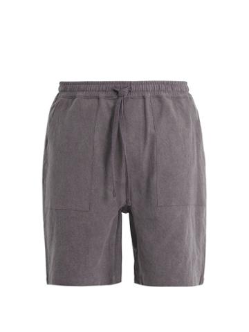 Matchesfashion.com The Lost Explorer - Kinkajous Elasticated Waist Linen Blend Shorts - Mens - Grey
