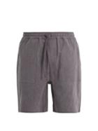 Matchesfashion.com The Lost Explorer - Kinkajous Elasticated Waist Linen Blend Shorts - Mens - Grey
