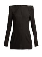 Matchesfashion.com Ann Demeulemeester - Ania Raw Edged Crepe Tunic Top - Womens - Black