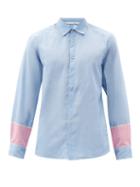 Matchesfashion.com Pro - Striped Cotton-poplin Shirt - Mens - Blue