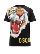 Dsquared2 - Tiger-print Cotton-jersey T-shirt - Mens - Black