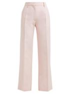 Matchesfashion.com Valentino - Tailored Virgin Wool Blend Trousers - Womens - Pink