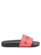 Matchesfashion.com Givenchy - Paris Logo-embossed Rubber Slides - Womens - Pink