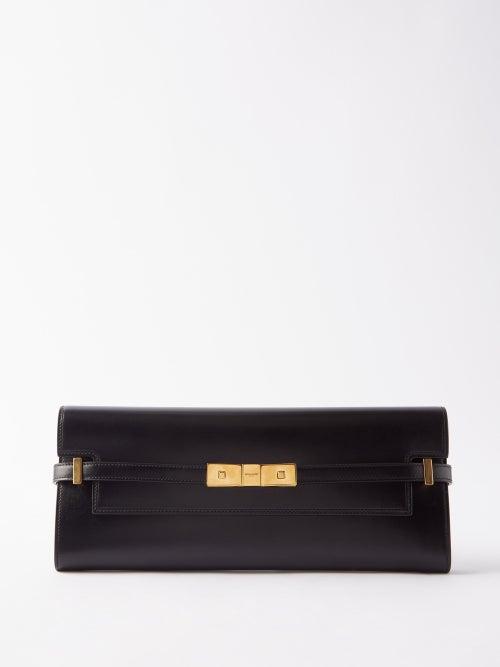 Saint Laurent - Manhattan Leather Clutch Bag - Womens - Black