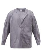 E. Tautz - Lineman Striped Cotton-poplin Shirt - Mens - Grey White