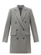 Matchesfashion.com Joseph - Elkins Double Breasted Wool Blend Coat - Womens - Grey