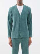 Homme Pliss Issey Miyake - Technical-pleated Blazer - Mens - Green