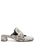 Erdem Addison Jacquard Block-heel Mules