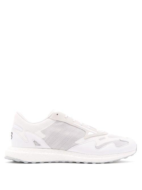 Matchesfashion.com Y-3 - Rhisu Run Mesh And Leather Trainers - Mens - White Multi