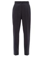 Matchesfashion.com Giuliva Heritage Collection - The Cornelia Pinstriped Wool Trousers - Womens - Navy Multi