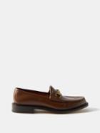 Gucci - Horsebit Leather Loafers - Mens - Brown